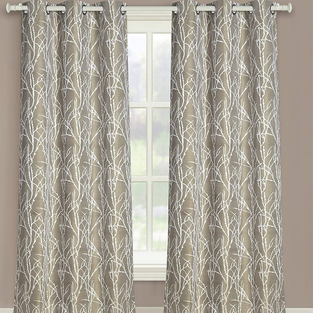 Set of 2 Taylor Gromet Curtain Panels 76"wide by 84"long New by United